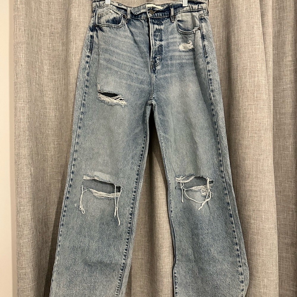 Distressed Light Blue Women's Jeans